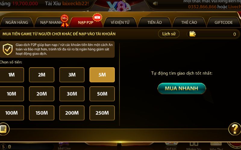 hướng dẫn nạp tiền cá cược trực tuyến đơn giản